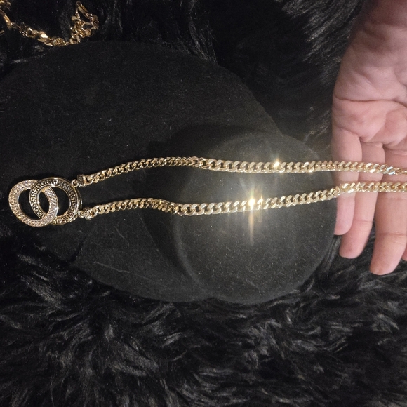 Elegant 21kgp Dubai Jewelry Gold Necklace and Ring Set - Picture 12 of 12